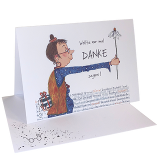 Karte mit Umschlag "Danke"