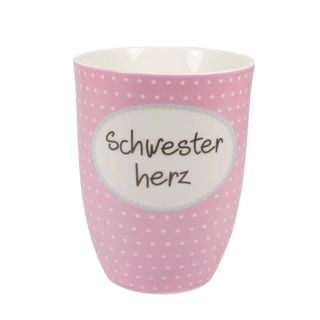 XL-Tasse mit Henkel - SCHWESTERHERZ