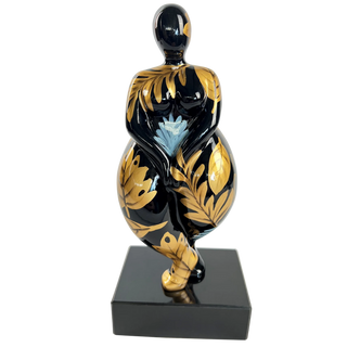 VALLI - Frau - Göttin - Figur schwarz/gold/floral
