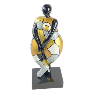 VALLI - Frau - Göttin - Figur schwarz/gold/geometrisch